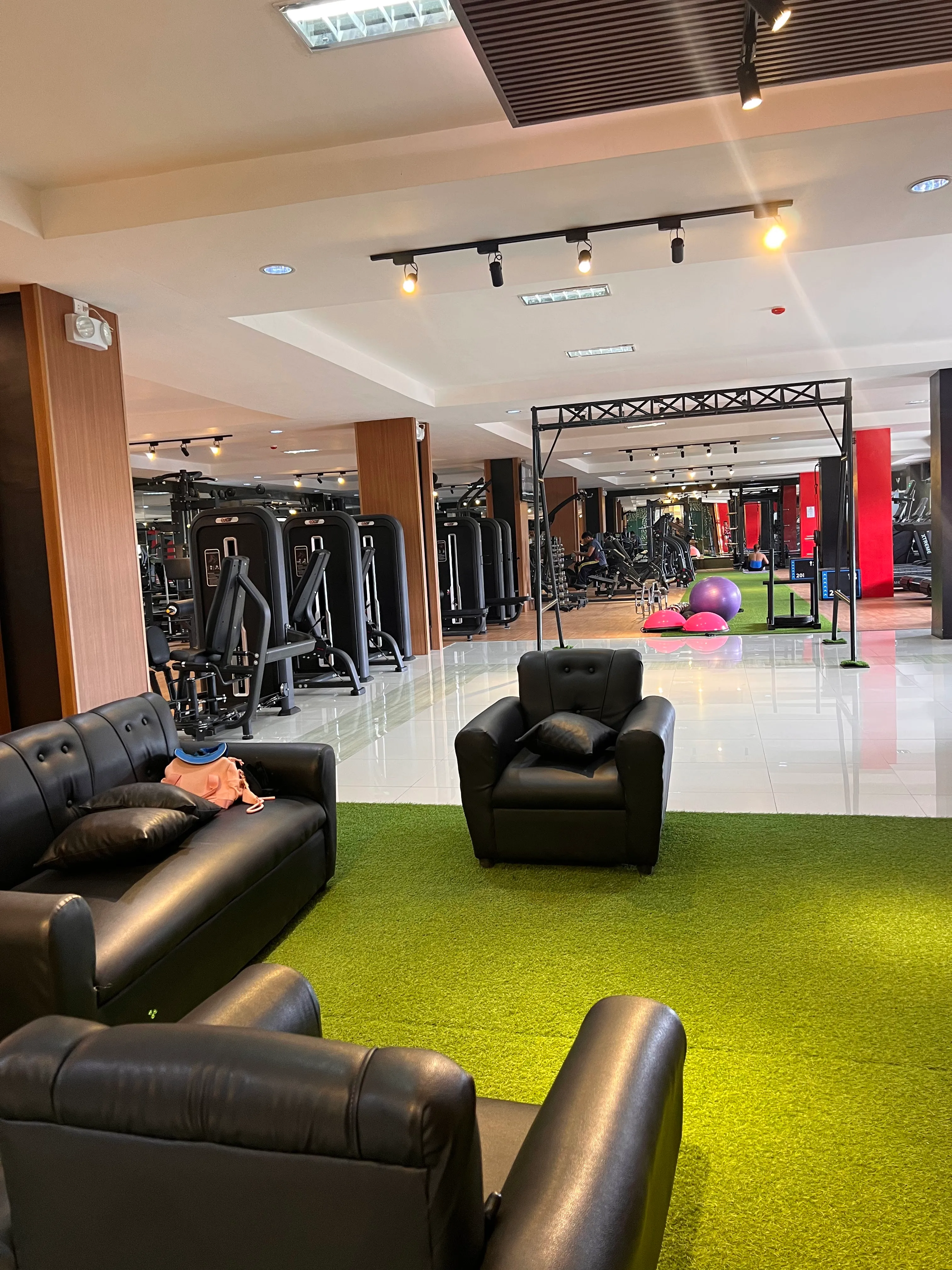 Lounge seating looking onto the training floor